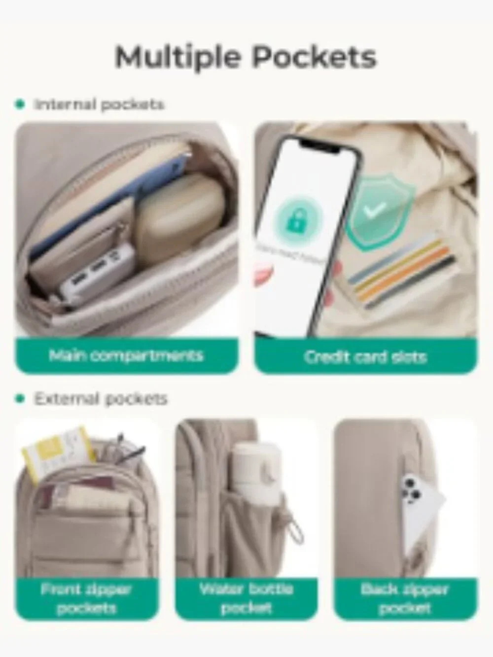 Puffer Sling Bag Women Crossbody Hobo Handbag RFID Blocking Travel Purse